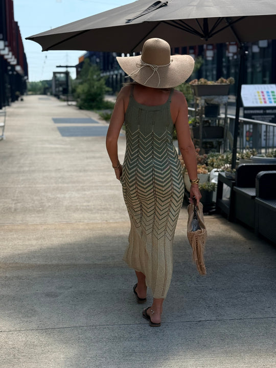 Robe crochet lurex coloris