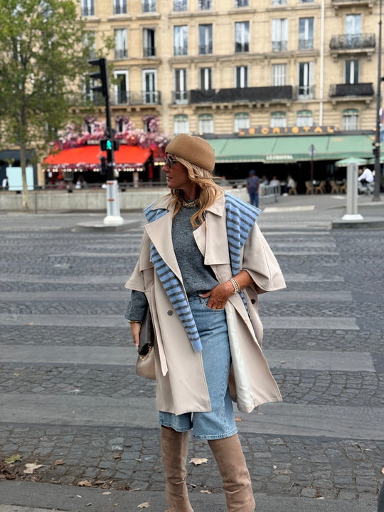 Trench cape milong Beige 10278