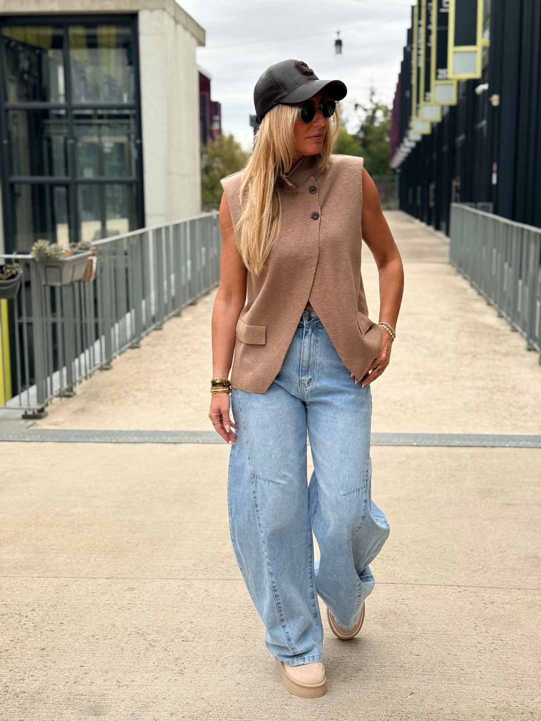 Gilet maille col boutonnée 2066