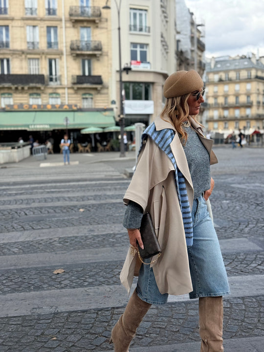 Trench cape milong Beige 10278