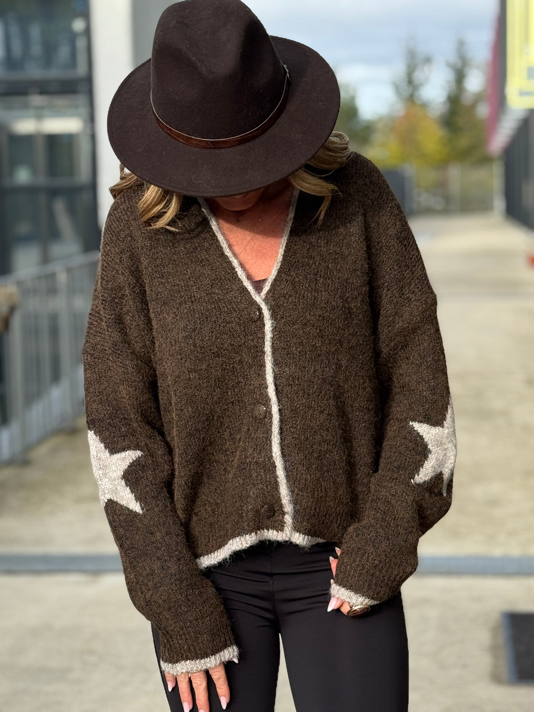 Pull gilet étoile Choco 388156