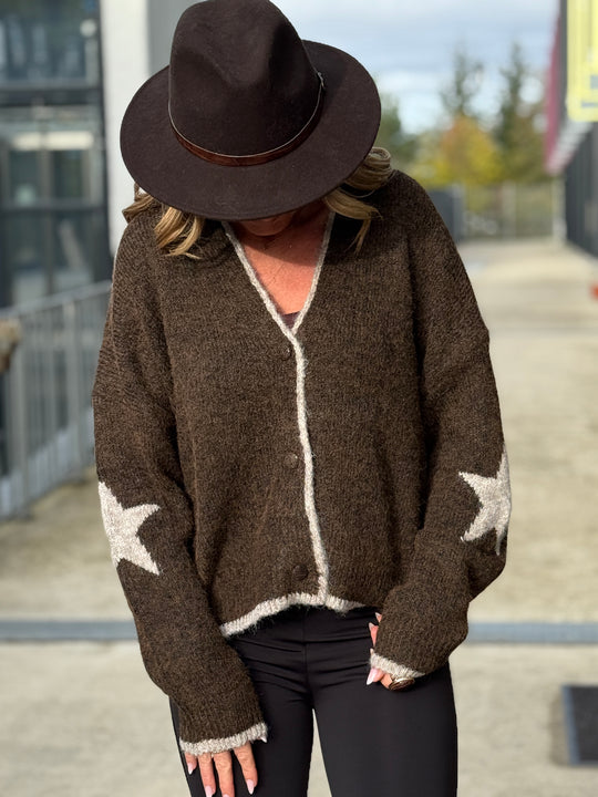 Pull gilet étoile Choco 388156