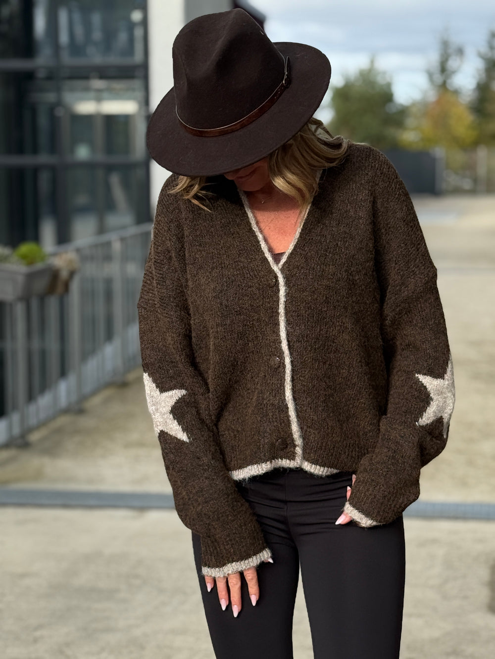 Pull gilet étoile Choco 388156
