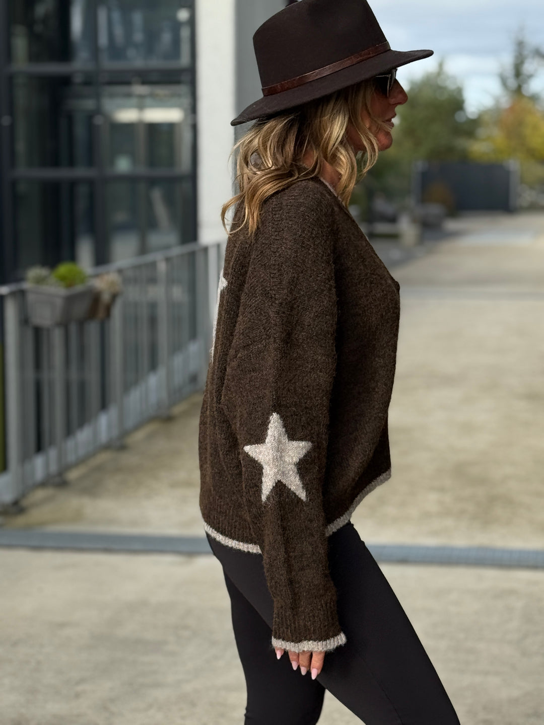 Pull gilet étoile Choco 388156