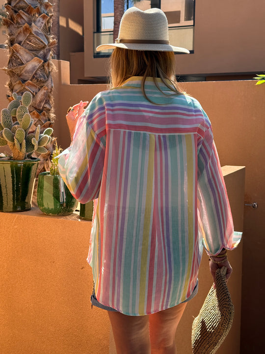 Chemise multicolor palmier 7460