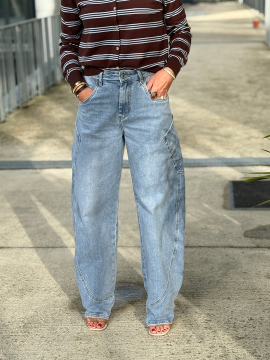 Jean ballon skater Bleu 8820