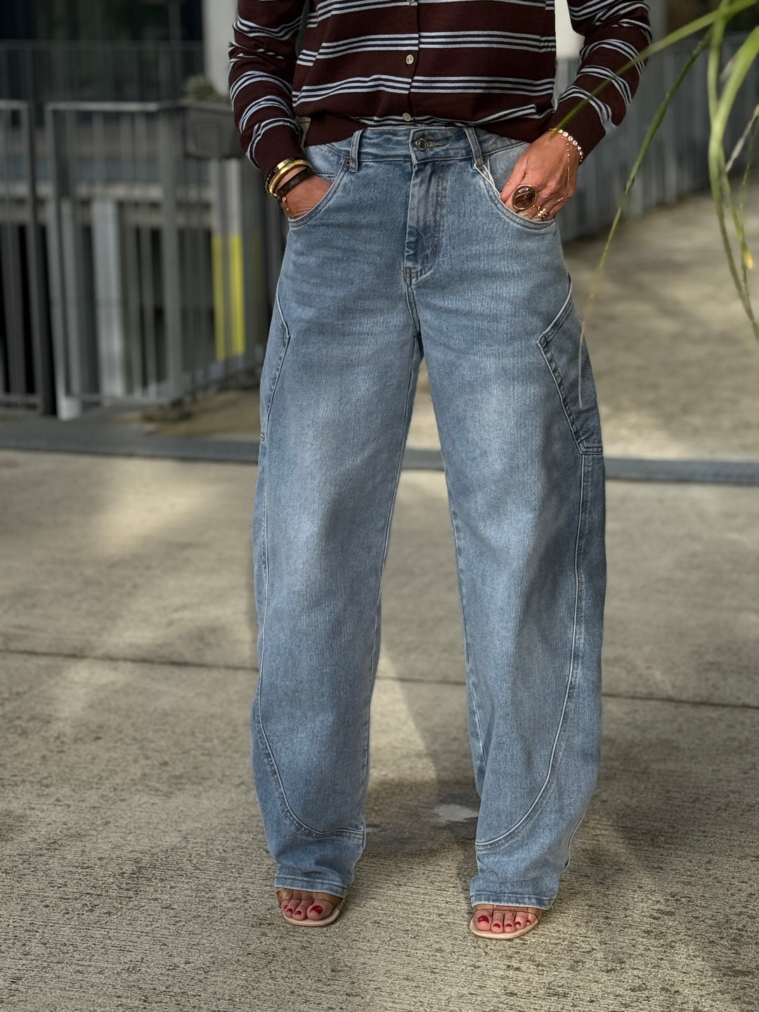 Jean ballon skater Bleu 8820