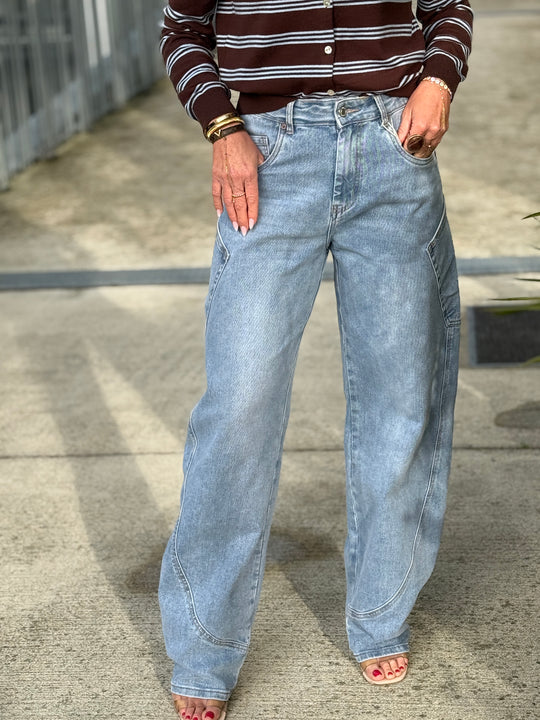 Jean ballon skater Bleu 8820