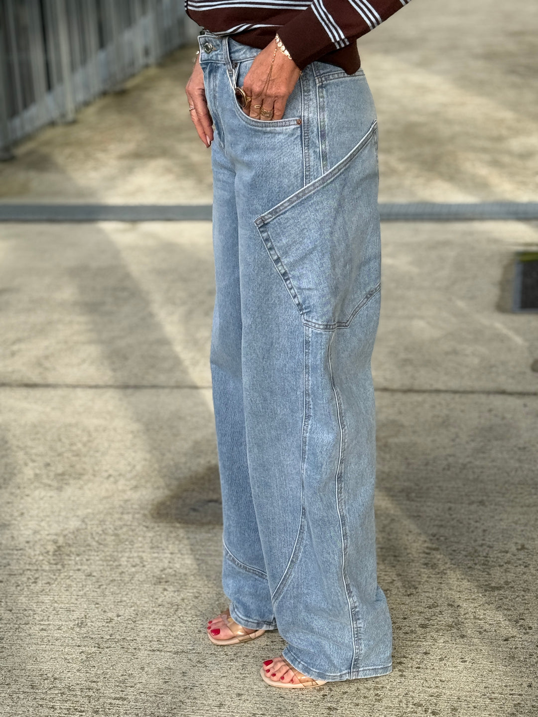 Jean ballon skater Bleu 8820