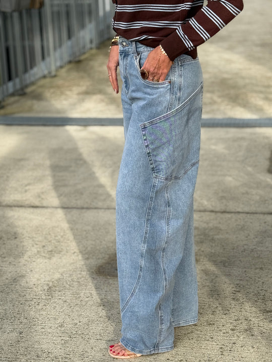 Jean ballon skater Bleu 8820