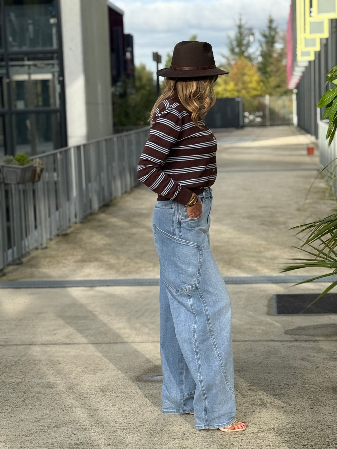 Jean ballon skater Bleu 8820