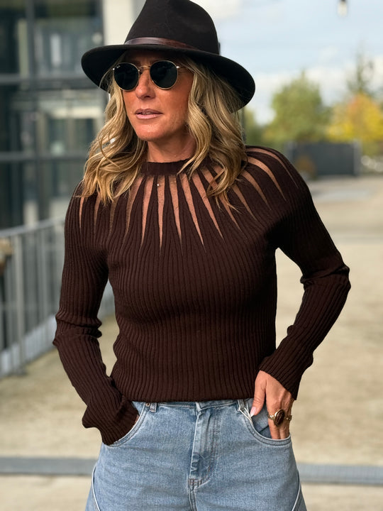 Pull maille col voile Choco 1917