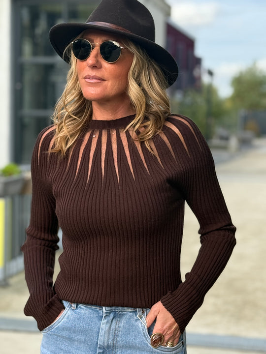 Pull maille col voile Choco 1917