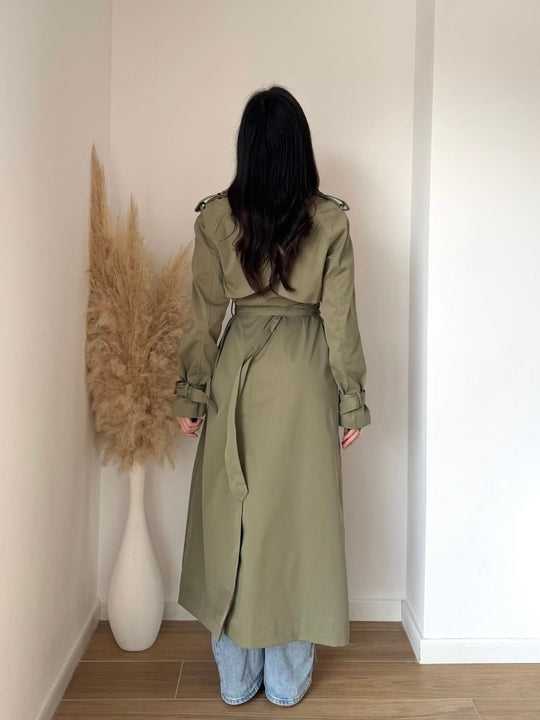 Trench long kaki 102-4