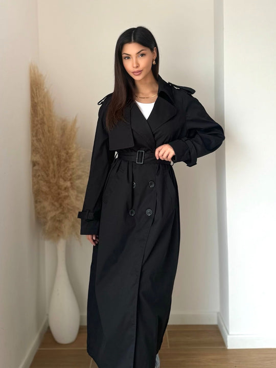Trench long noir 102-4