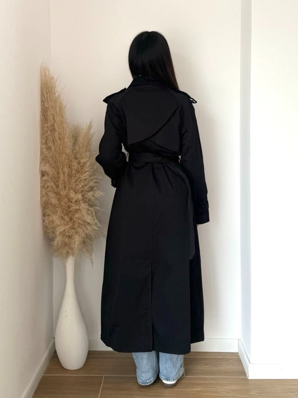 Trench long noir 102-4