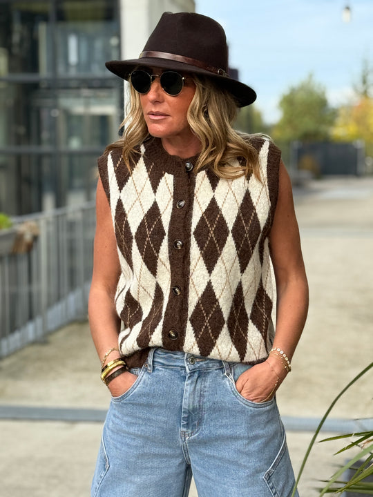 Gilet arlequin sans manches 1760