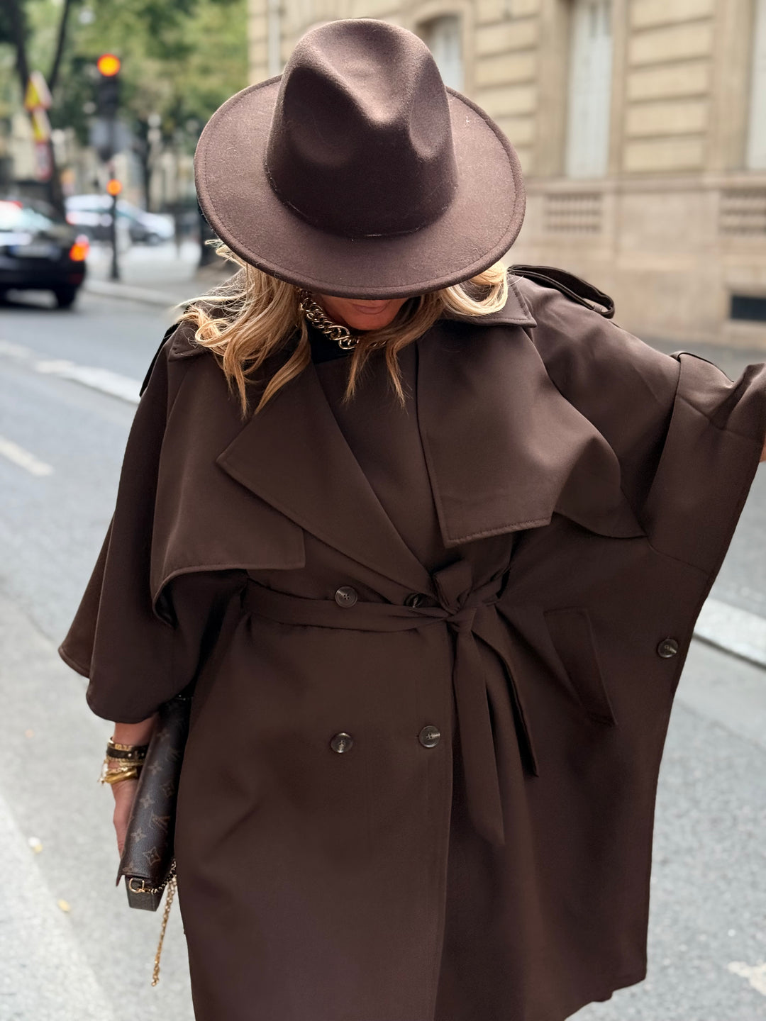 Trench cape milong Choco 10278