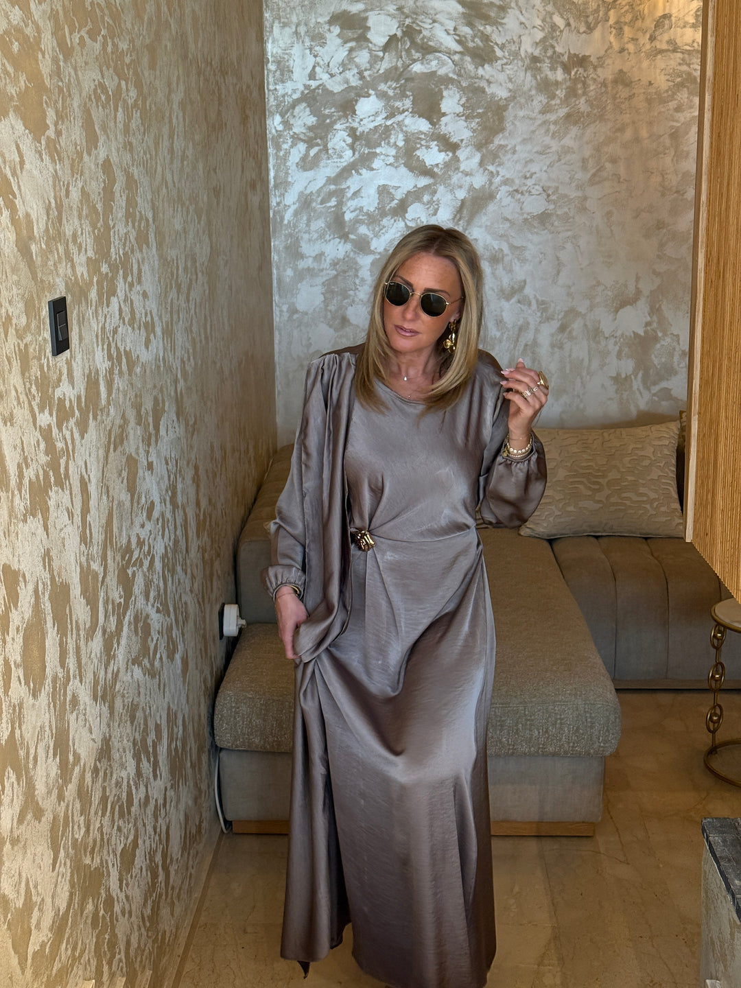 Ensemble satin draper Myriam