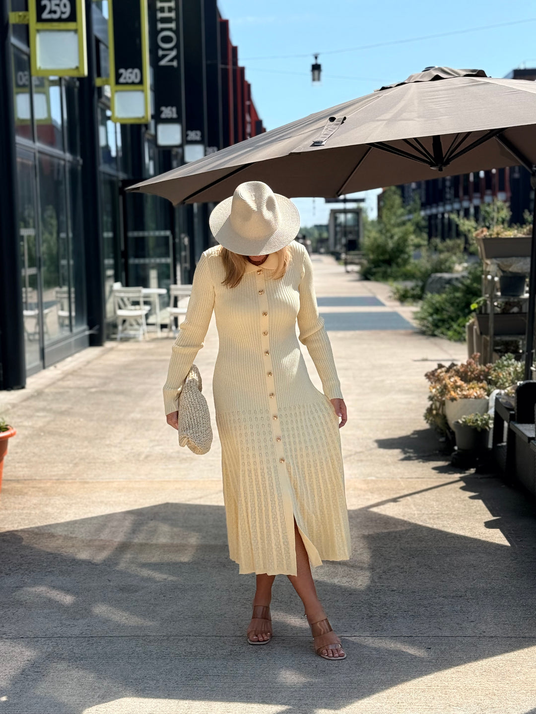 Robe pull longue JAUNE CLAIR 13235