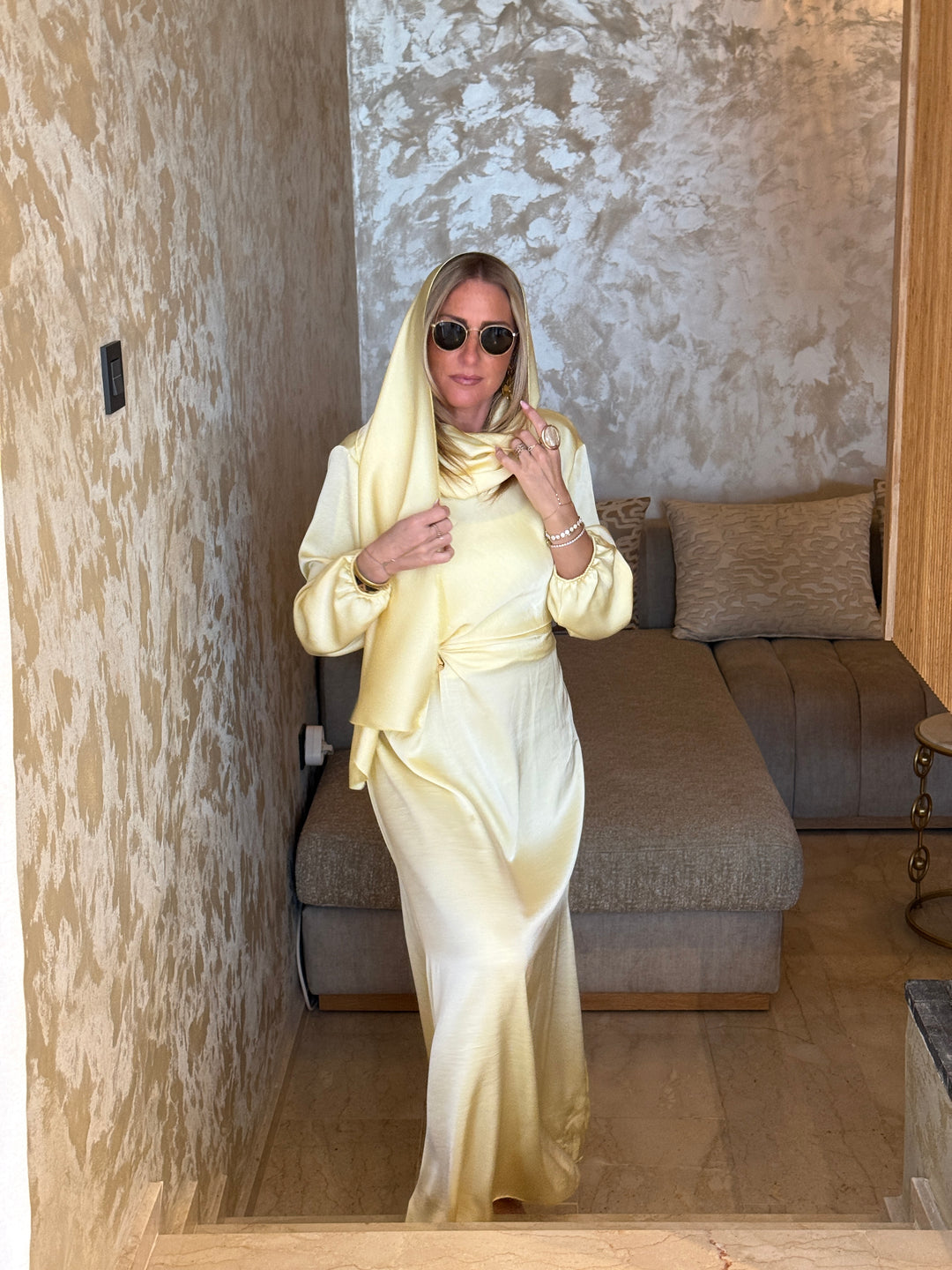 Ensemble satin draper Myriam