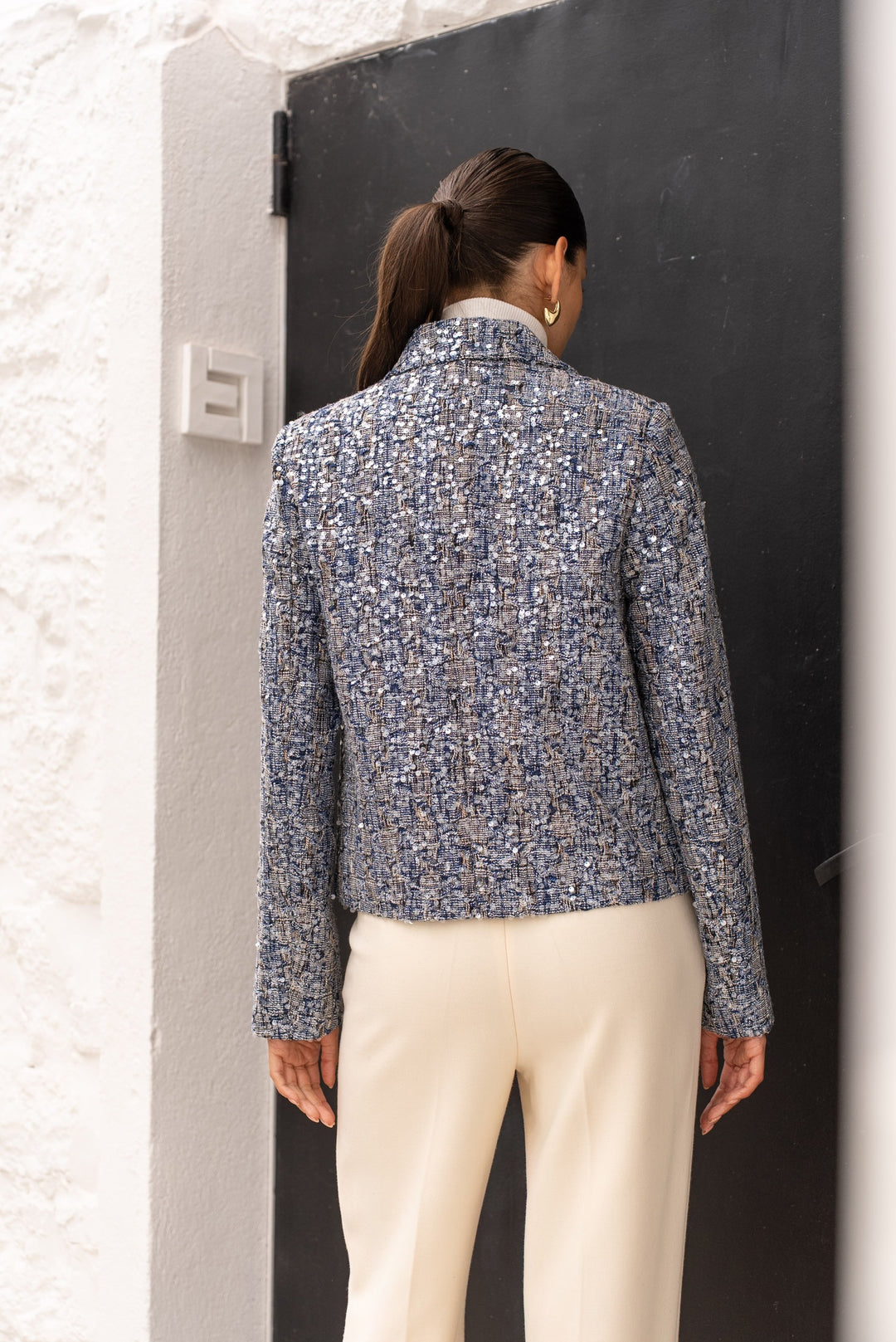 Veste à sequin bleu 2527