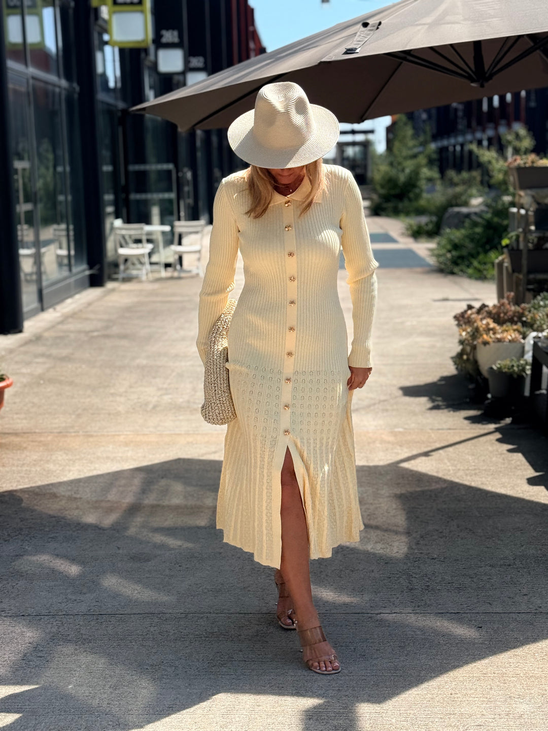 Robe pull longue JAUNE CLAIR 13235