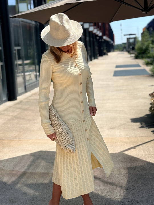 Robe pull longue JAUNE CLAIR 13235