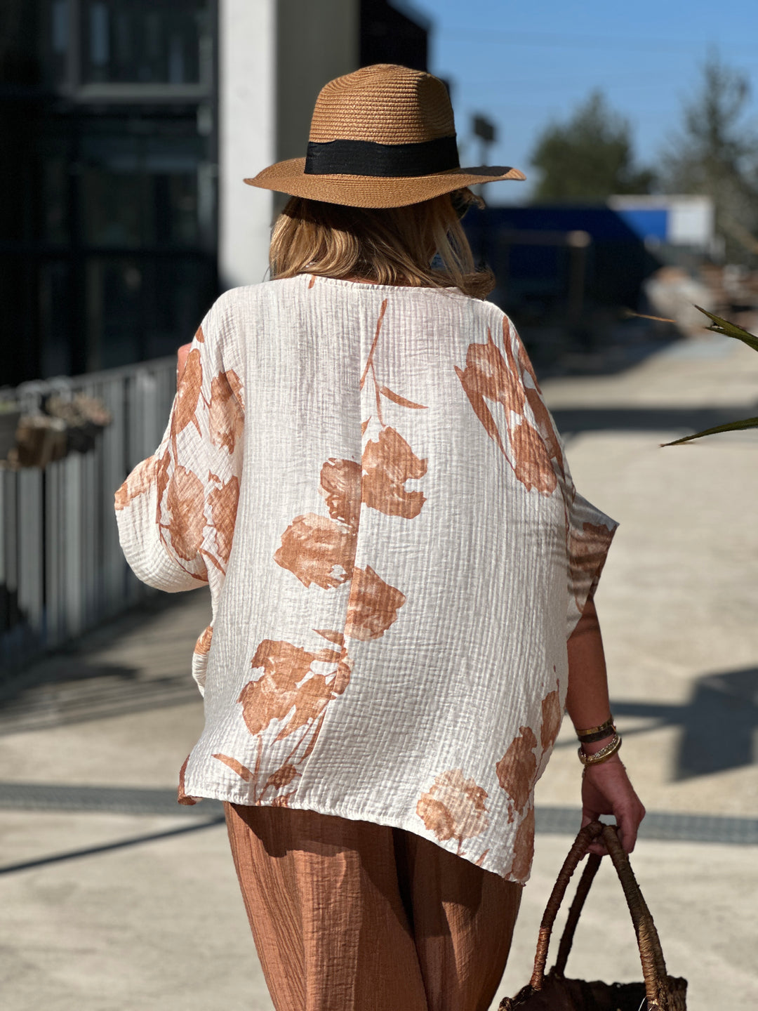 Blouse fluide camel 50168