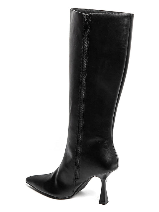 Bottes hautes noir similicuir 5273