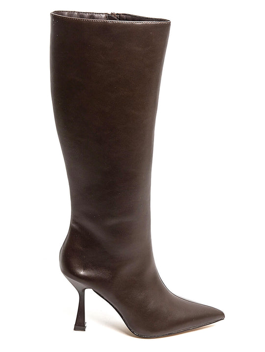 Bottes hautes choco similicuir 5273