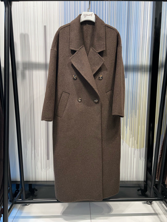 Manteau long choco boutons 014