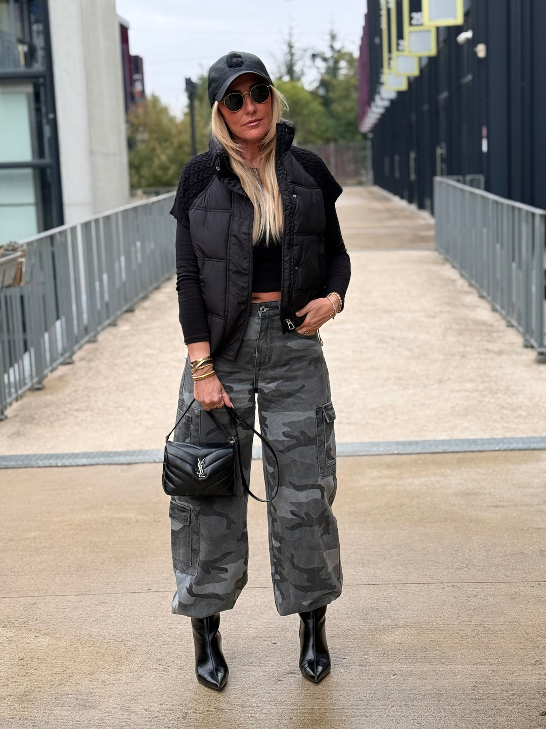 Doudoune manches courts tricoté 10332 Noir