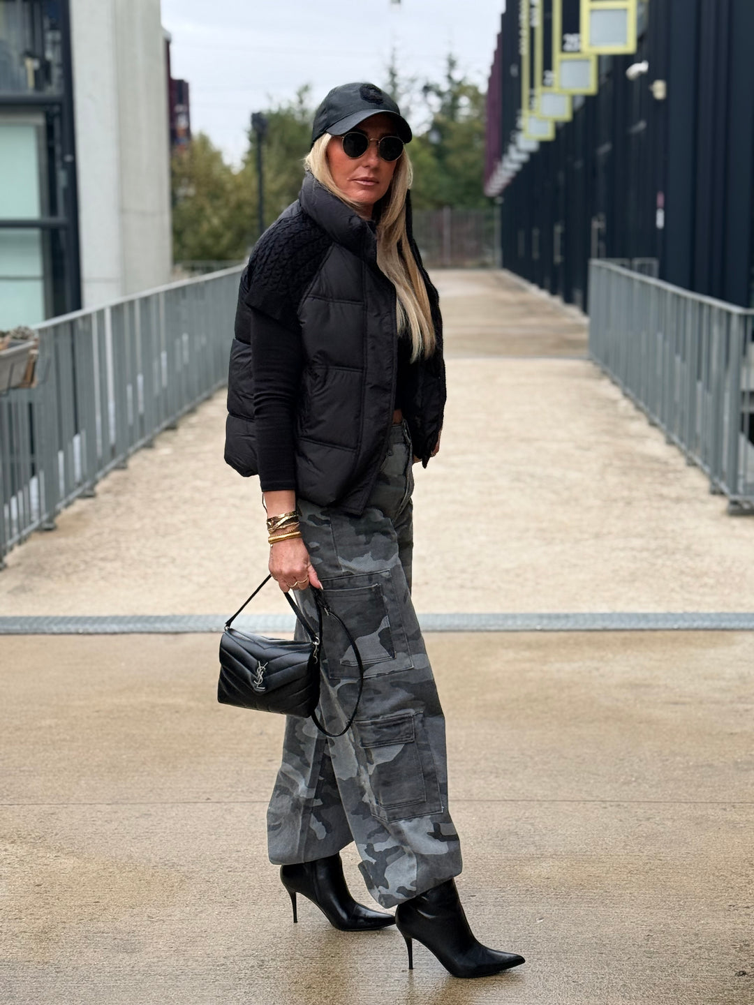 Doudoune manches courts tricoté 10332 Noir