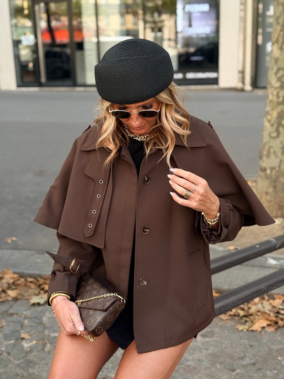 Trench Cape court 10278 Choco