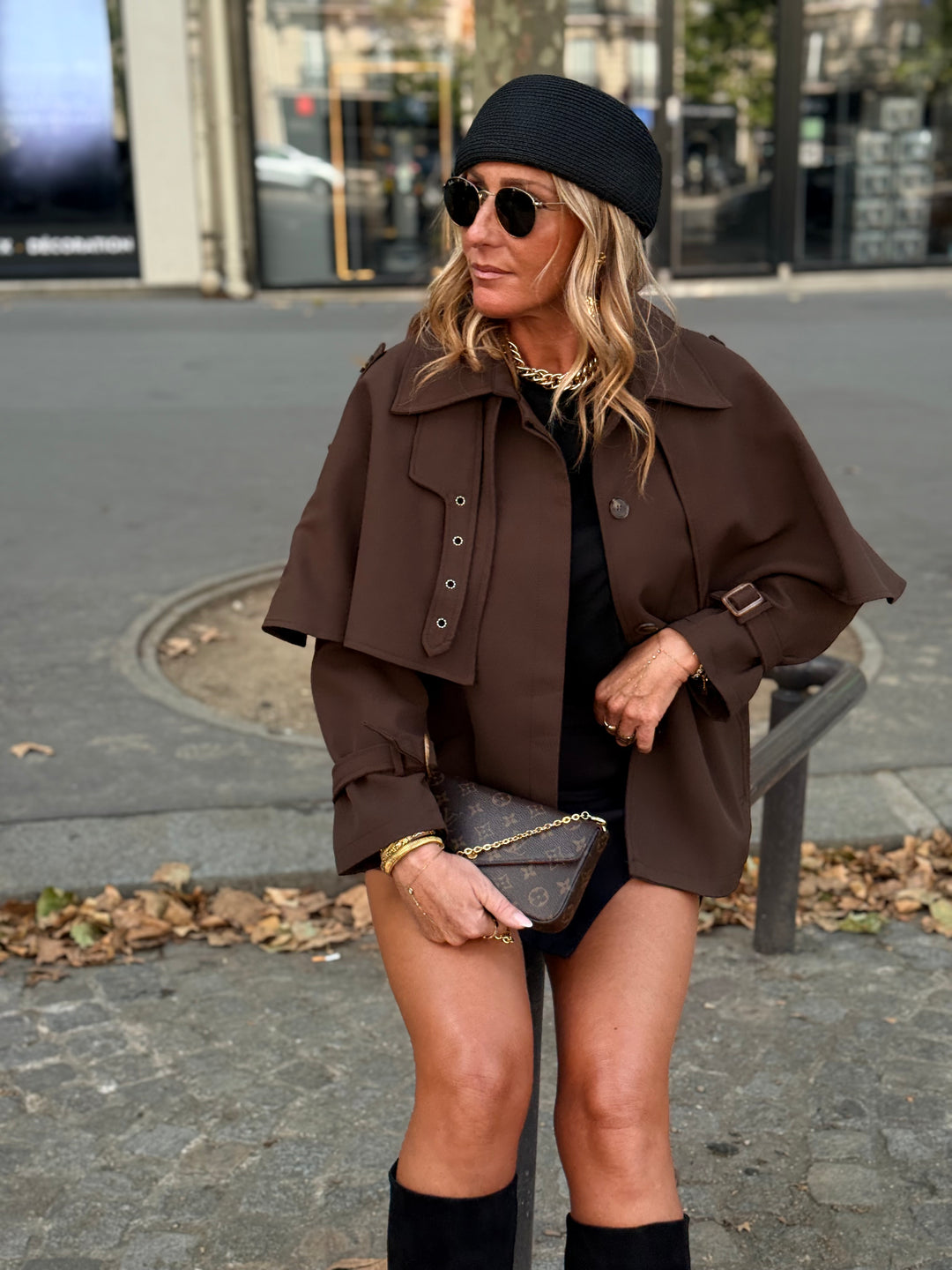 Trench Cape court 10278 Choco