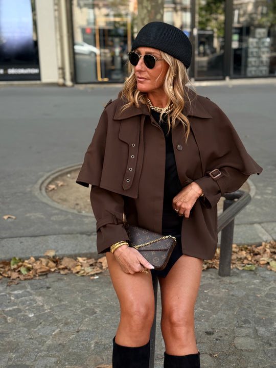 Trench Cape court 10278 Choco