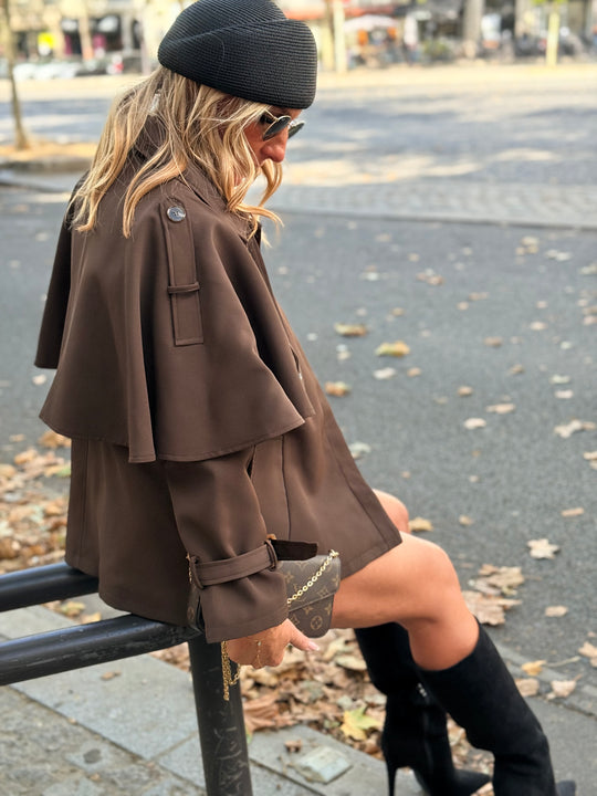 Trench Cape court 10278 Choco