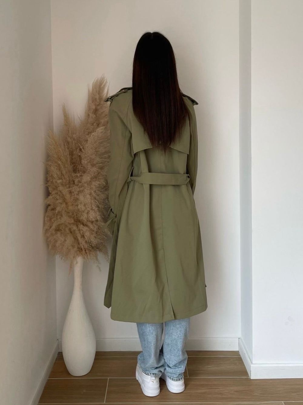 Trench court kaki W101-4