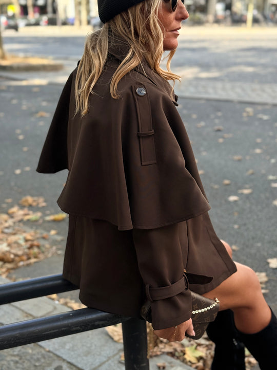 Trench Cape court 10278 Choco