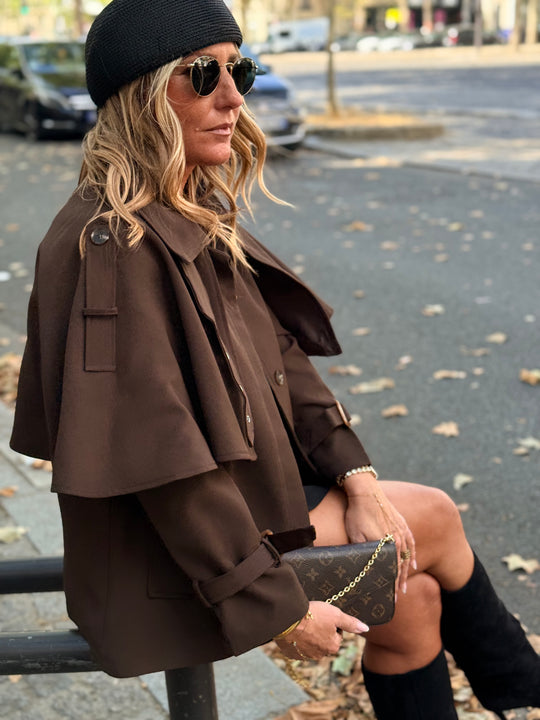 Trench Cape court 10278 Choco
