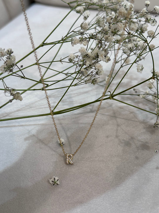 Collier chaîne lettre