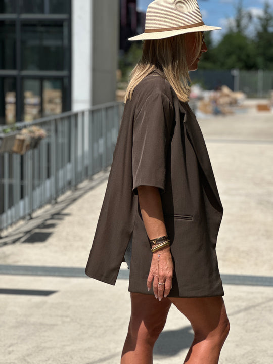 Blazer choco manches courtes W25222