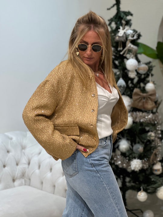 Veste  tweed Or 2449