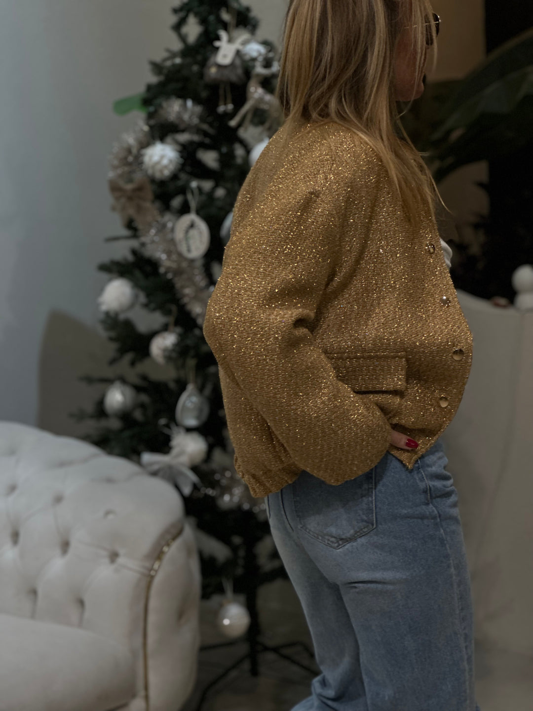 Veste  tweed Or 2449