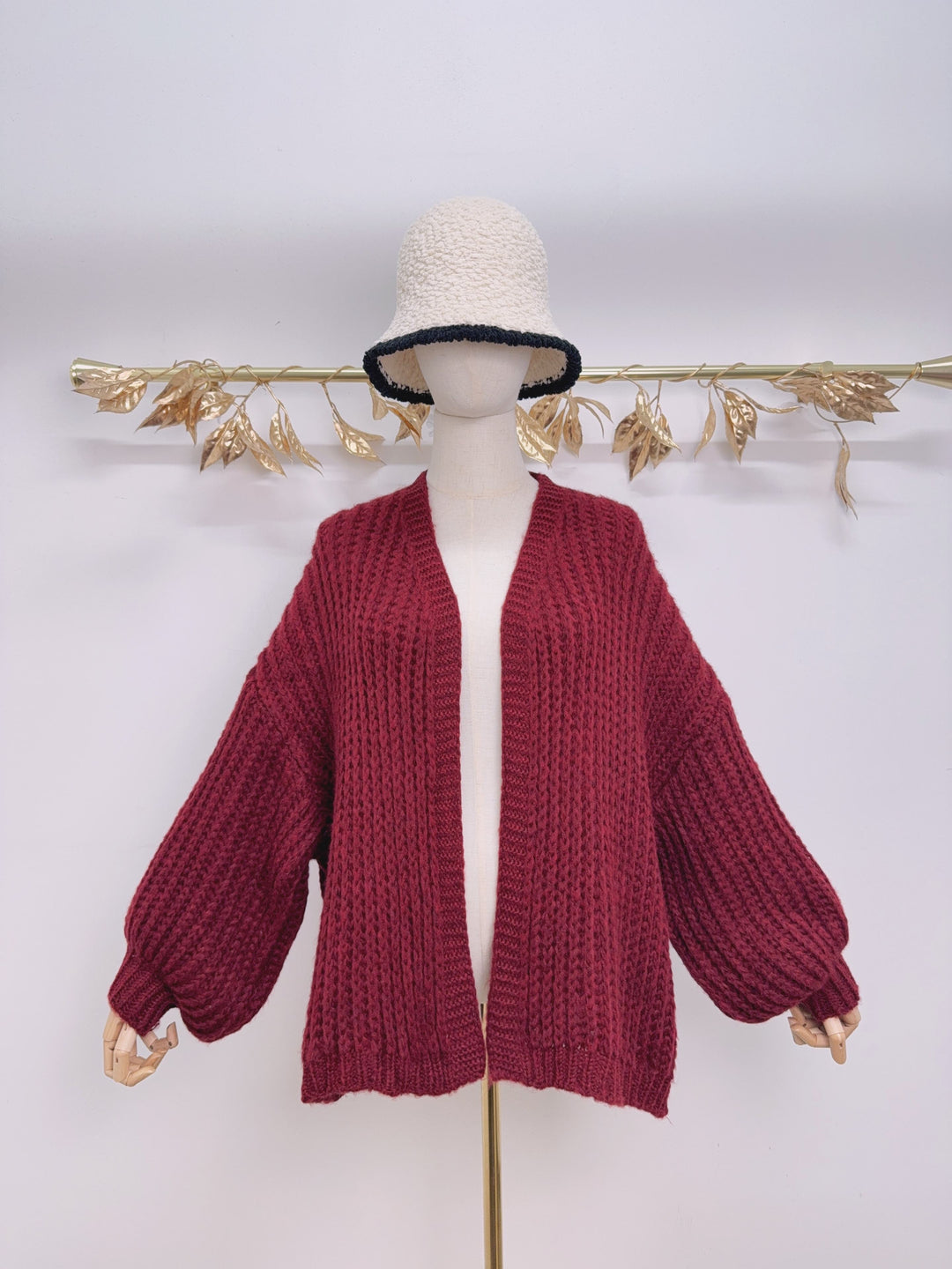 Gilet simples manches bouffantes 0339