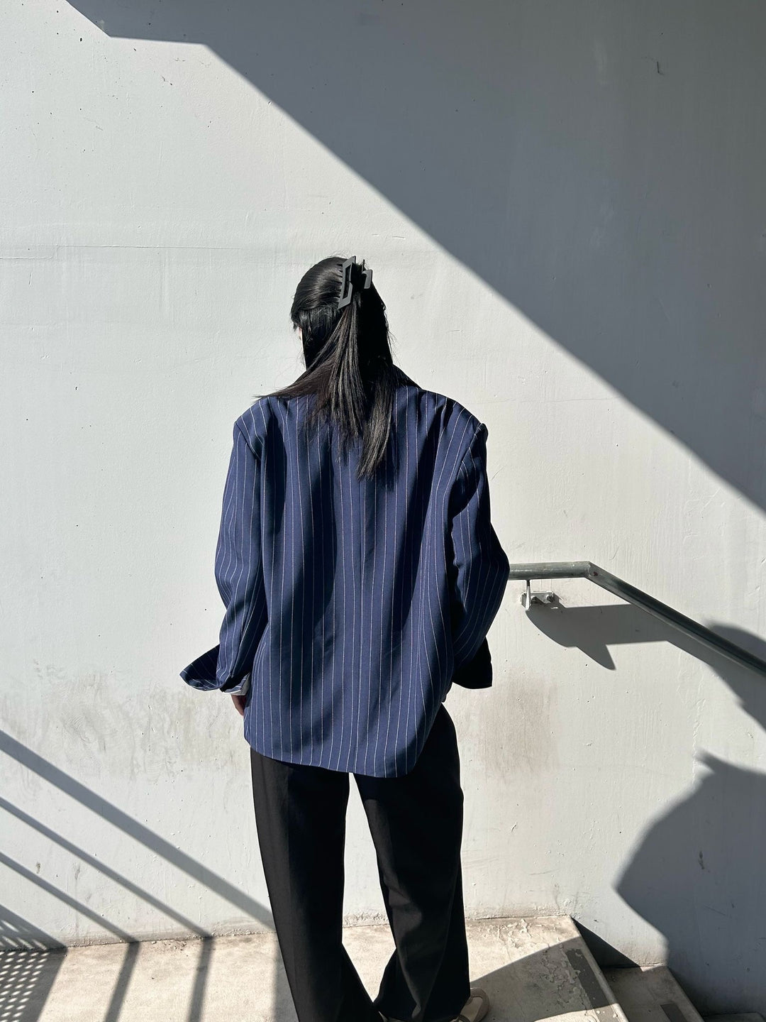 Blazer bleu rayure 3141