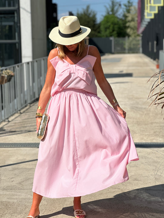 Jupe rayure rose 1637