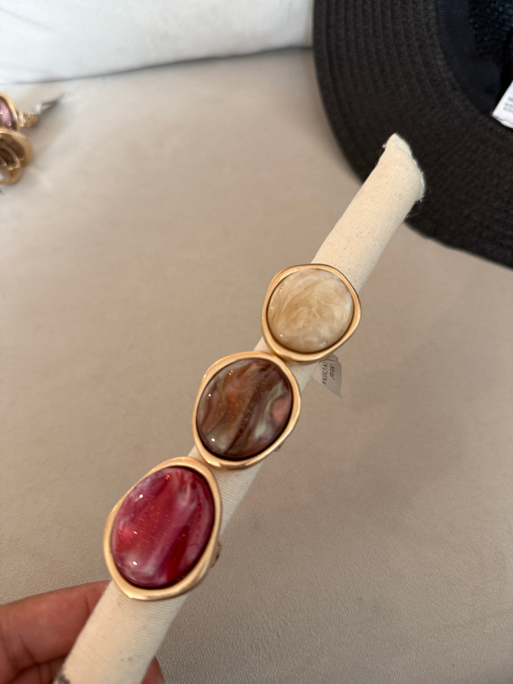 Bague nacre rond