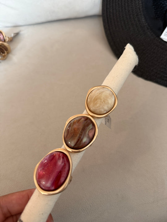 Bague nacre rond
